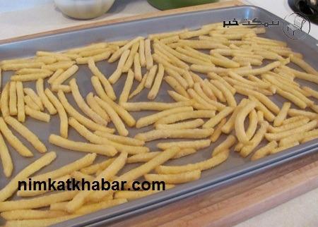 آموزش درست کردن سیب زمینی سرخ کرده رژیمی با کمترین کالری ممکن