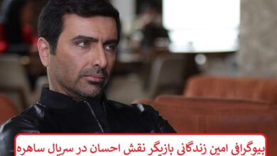 بیوگرافی امین زندگانی بازیگر نقش احسان در سریال ساهره