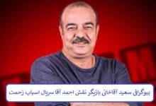 بیوگرافی سعید آقاخانی بازیگر نقش احمد آقا سریال اسباب زحمت