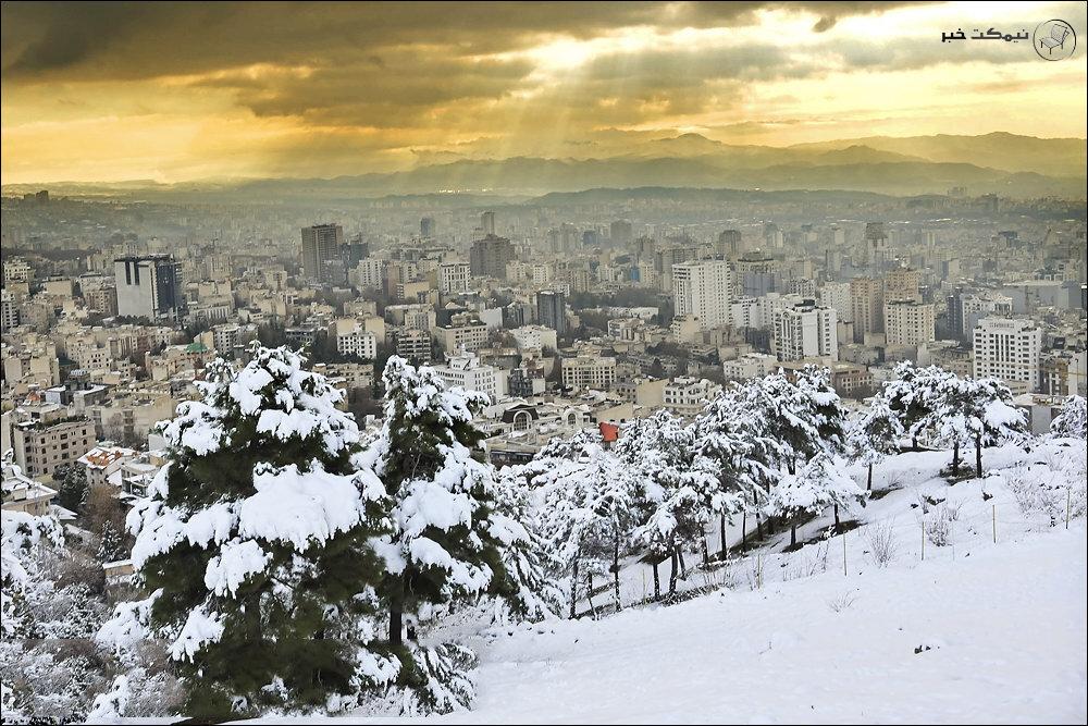 بارش شدید برف و باران در تهران 