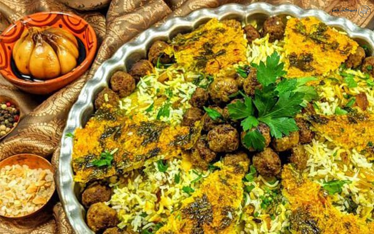 طرز پخت کلم پلو شیرازی 