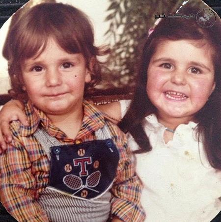عکس کودکی ابراهیم چلیکول و خواهرش 