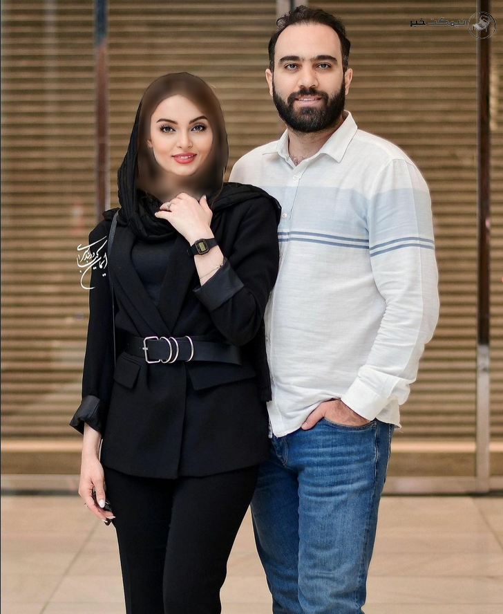  نیلوفر پارسا و همسرش