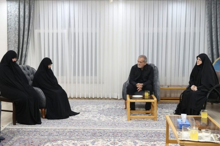 عکسی پر بازدید از دیدار پزشکیان و دخترش با جمیله علم‌ الهدی