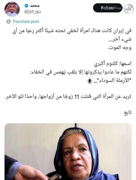 عکس گیتی معینی به جای قاتل زنجیره‌ ای