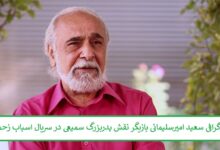 بیوگرافی سعید امیرسلیمانی بازیگر نقش پدربزرگ سمیعی در سریال اسباب زحمت